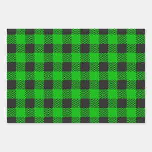 Grünes und Schwarzes St. Patrick's Day Wrapping Pa Geschenkpapier Set