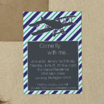 Grünes und Vintages Flugzeug der Marine zum Geburt