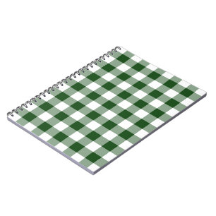 Grünes und weißes Gingham-Muster Notizblock