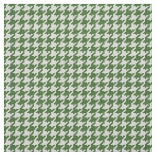 Grünes und weißes Hahnentrittmuster-geometrische Stoff