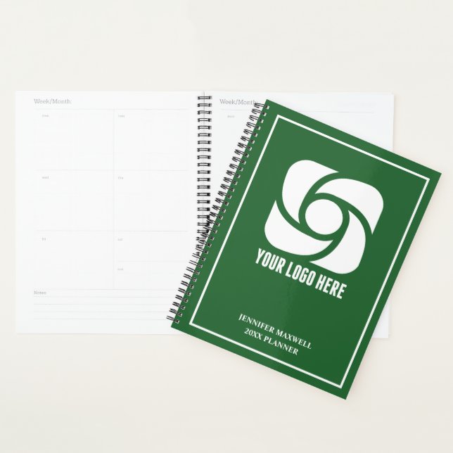 Grünes Unternehmenslogo Custom 2027 Firma Planer (Anzeige)