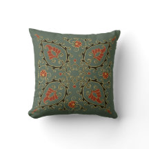 Grünes Usbekistan-Design auf Kissen