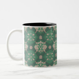 Grünes, Viktorianisches Design Zweifarbige Tasse