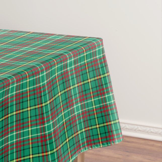 Grünes Vintages Weihnachtskarierte Tischdecke (Beispiel)