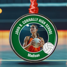Grünes Volleyballspieler-Foto Weihnachtsgeschenk