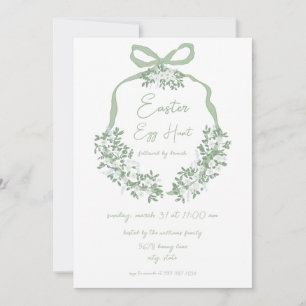 Grünes Wappen Ostereier Hunt & Brunch Einladung