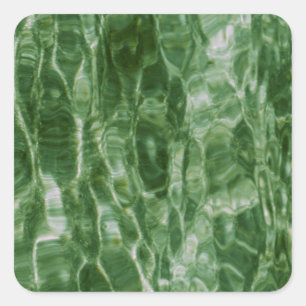 Grünes Wasser Quadratischer Aufkleber