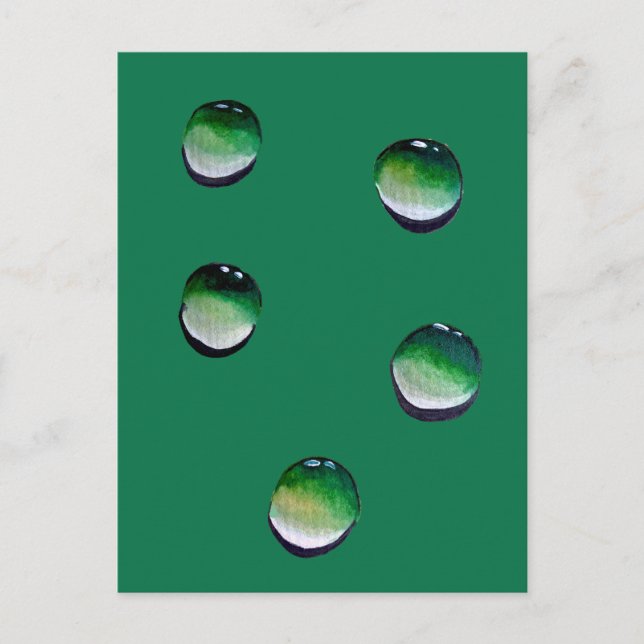 Grünes Wasser senkt die Wasserkunst Postkarte (Vorderseite)