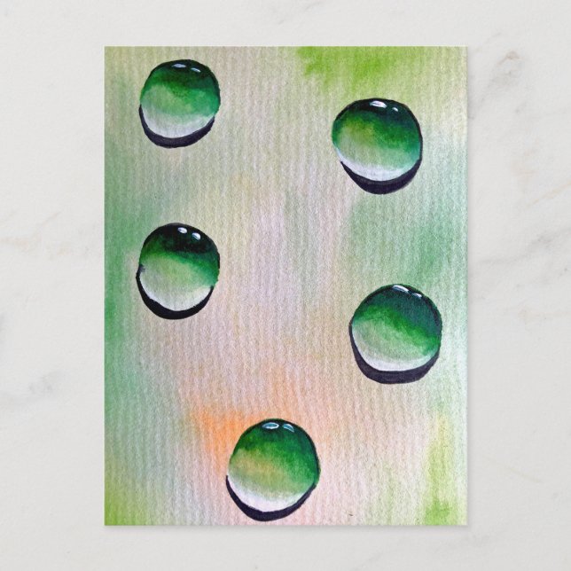 Grünes Wasser senkt die Wasserkunst Postkarte (Vorderseite)