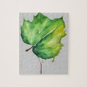 Grünes Wasserfarbenleaf
