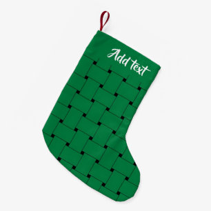Grünes Webmuster Kleiner Weihnachtsstrumpf