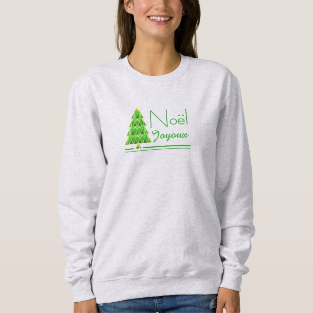 Grünes Weihnachten Joyoux Sweatshirt (Vorderseite)