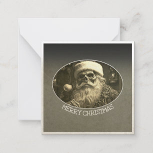 Grünes Weihnachten - Skelett-Weihnachtsmann 65609 Mitteilungskarte