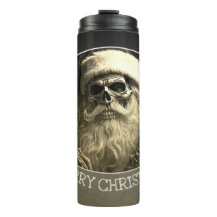 Grünes Weihnachten - Skelett-Weihnachtsmann 65609 Thermosbecher
