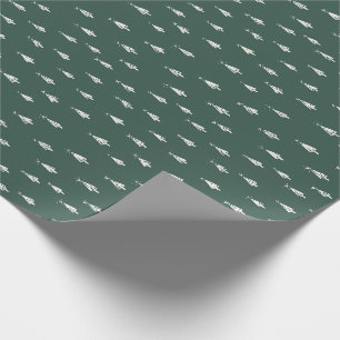 Grünes Weihnachtsbaum, modernes Wrapper Geschenkpapier