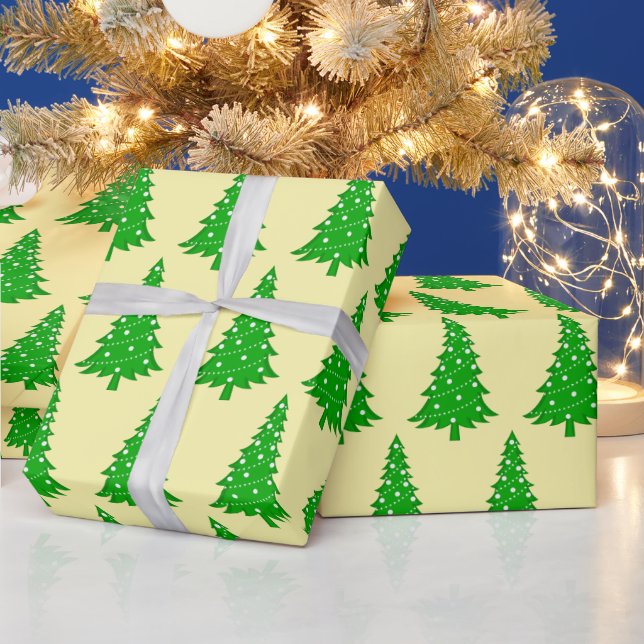 Grünes Weihnachtsbaumpapier Geschenkpapier (Feiertage)