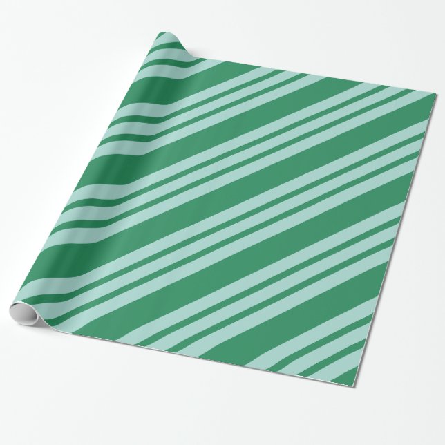 Grünes Weihnachtscreme Geschenkpapier (Ungerollt)