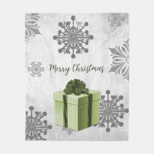 Grünes Weihnachtsgeschenk Feiertag Fleece Blanket