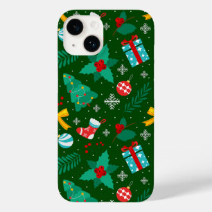 Grünes Weihnachtsmuster Abstrakt Case-Mate iPhone 14 Hülle