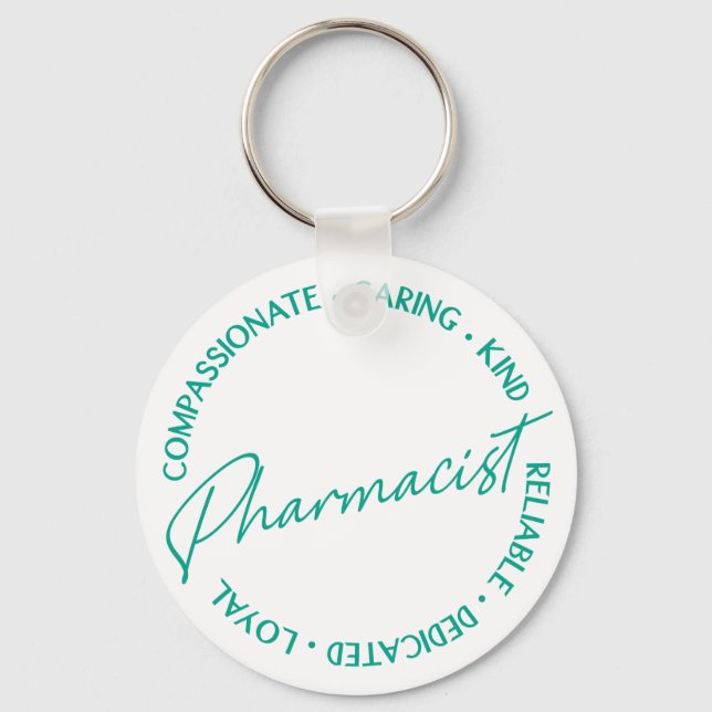 Grünes Weiß für Apothekernachweise Schlüsselanhänger (Vorderseite)