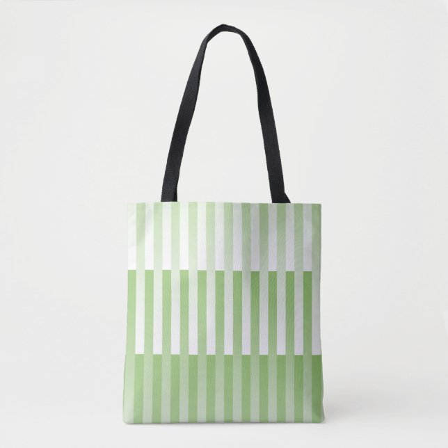 Grünes, weißes Muster Tasche (Vorderseite)