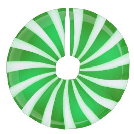 Grünes weißes Peppermint Swirl Weihnachtsbaumrock Leinenimitat Weihnachtsbaumdecke