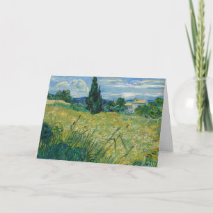 Grünes Weizenfeld mit Cypress Vincent van Gogh Karte