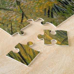 Grünes Weizenfeld mit Cypress von Van Gogh.