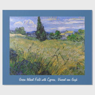 Grünes Weizenfeld mit Zypresse, Vincent van Gogh. Geschenkpapier