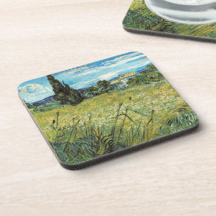 Grünes Weizenfeld Vincent van Gogh  Getränkeuntersetzer