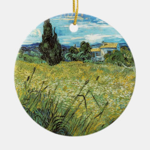 Grünes Weizenfeld Vincent van Gogh Keramik Ornament