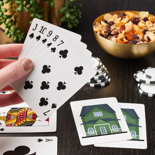 Grünes Wohnhaus Spielkarten (Von Creator hochgeladen)