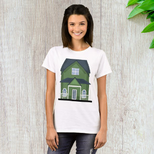 Grünes Wohnhaus T-Shirt