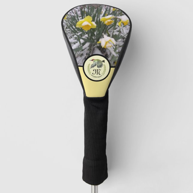 Grünes Woodpecker-Flying Monogram-Foto Golf Headcover (Vorderseite)