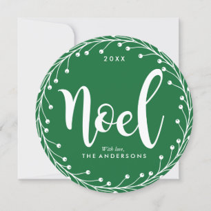 Grünes Wreath-Weihnachten Feiertagskarte