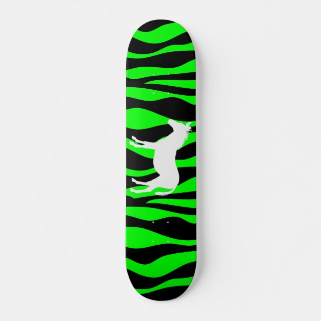 Grünes Zebra-Skateboard Skateboard (Vorne)