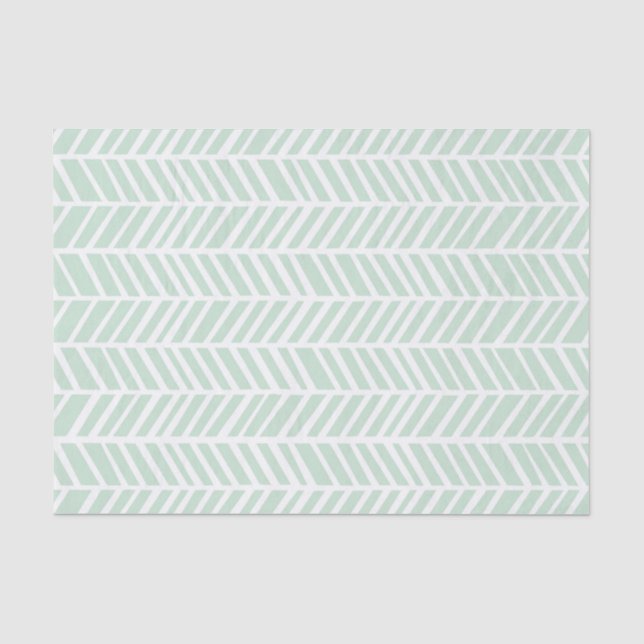 Grünes Zickzack Zwirnpapier Seidenpapier (Vorderseite)