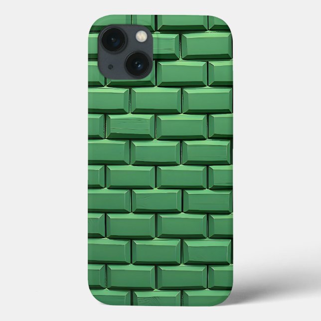 Grünes Ziegelmuster iPhone-Hülle Cool Design Case-Mate iPhone Hülle (Rückseite)