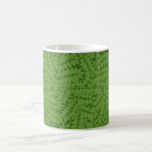 Grünes Zweigmuster (Dschungel Kunst) (William Morr Kaffeetasse