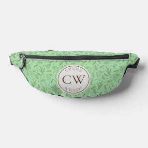 Grünflächen-Blätter Ursprüngliches Illustrationsmu Bauchtasche