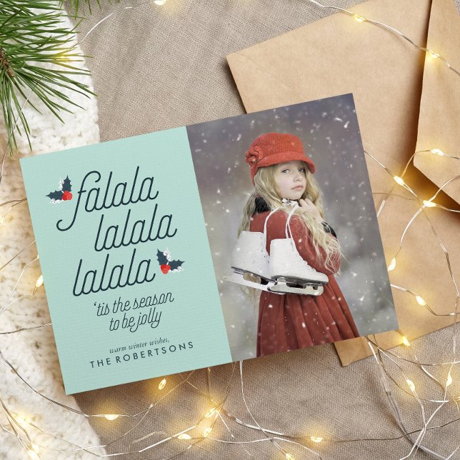 Grünflächen des Holly Christmas-Fotos Feiertagskarte (Von Creator hochgeladen)