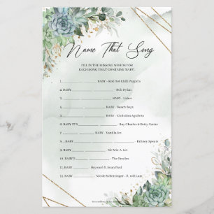 Grünfolien succulents gold Name That Song