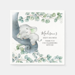 Grünfutter Elephant Gender Neutral Baby Dusche Serviette