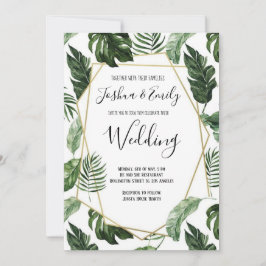 Grüngarten Botanische Hochzeit Einladung
