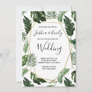 Grüngarten Botanische Hochzeit Einladung