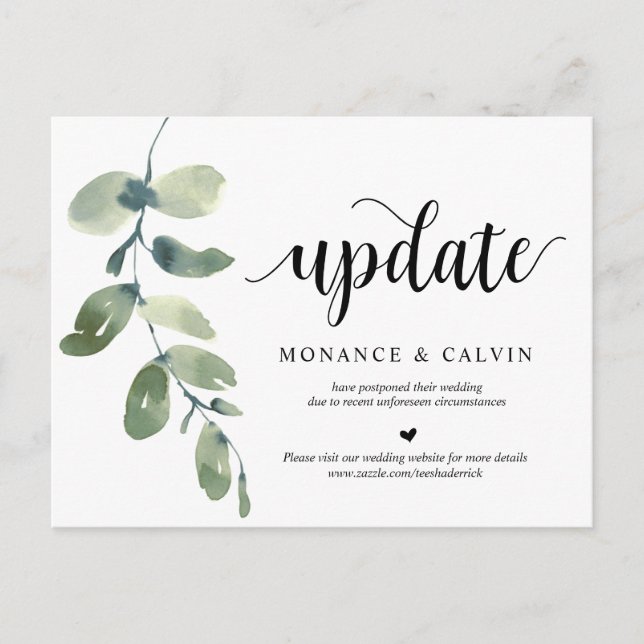 Grüngarten, Einladungen Datum aktualisieren, Zurüc (Vorderseite)