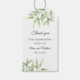 Grüngarten. Olive Branch Hochzeit Vielen Dank Geschenkanhänger