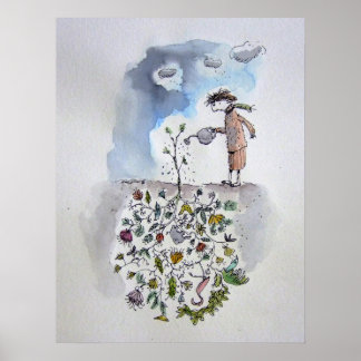 Grüngarten von Introvert Poster