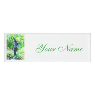 Grüngartenbuddha Namenschild