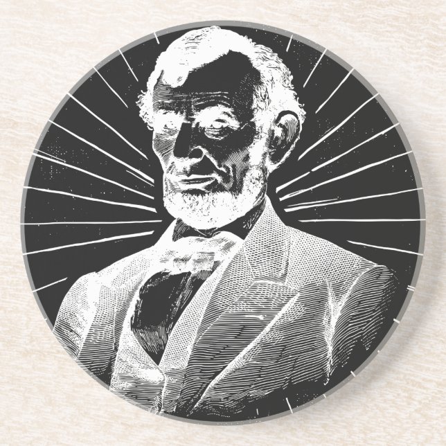 grunge abraham lincoln getränkeuntersetzer (Vorne)